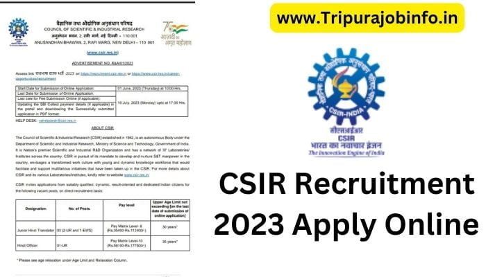 CSIR-Recruitment-2023-Apply-Online